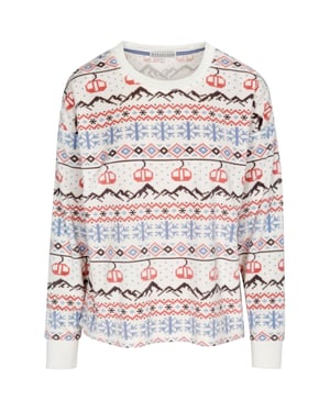 Women's PJ Salvage Salvage Christmas Shirt in Off-White
