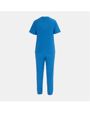Women's Miso Short Sleeve Pajamas Set Ladies in Blue