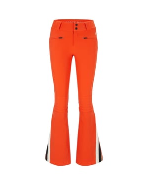 Women's Boss Solid Patterned Flared Ski Salopette in Orange