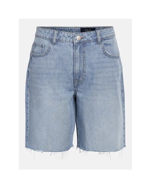 Women's Noisy May Loose Baggy Fit Denim Bermuda Shorts in Lt Blue Denim
