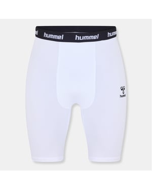 Men's Hummel Elite Compression Fit Running Shorts in White