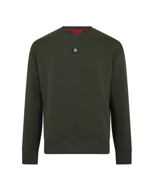 Men's Hugo Dettil Crew Neck Sweatshirt in Dark Green