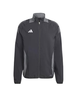 Men's adidas Tiro 19 Funnel Neck Raglan Sleeve Athletic Top in Black/Dark Grey