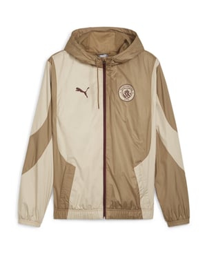 Men's Puma Manchester City Pre Match Woven Jacket Adults in Granola