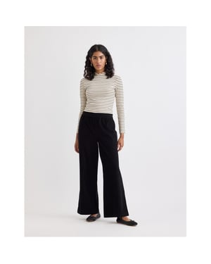 Women's Nobodys Child Misha Wide Leg Trousers in Black
