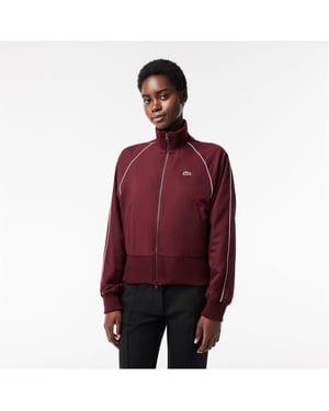 Women's Lacoste Full Zip Long Sleeve Athletic Top in Zin