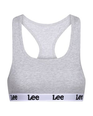 Women's Lee Diana Scoop Neck Slim Fit Bra in Grey Marl