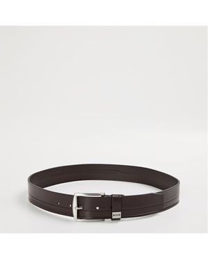 Accessories Boss Saltrio Leather Belt in Dark Brown
