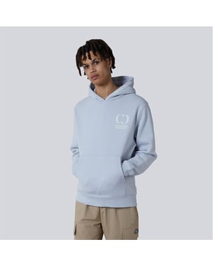 Men's Criminal Damage Maison Hooded Neck Long Sleeve Sweatshirt in Lunar Rock