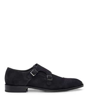 Men's Boss Derrek Monk Capped Toe Shoes in Dark Blue