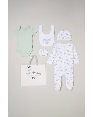 5-Piece Turtle Print All in One Baby Gift Set