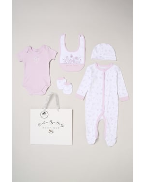 5-Piece Floral Print All in One Baby Gift Set