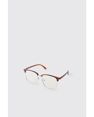 Clear Frame Clubmaster Sunglasses