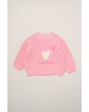 Little Love Embroidered Knitted Cardigan