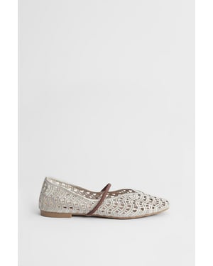 Lacie Open Weave Mary Jane Ballet Pumps
