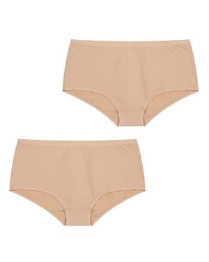 Pack of 2 Women's High-Cut Panties Micromodal Q108