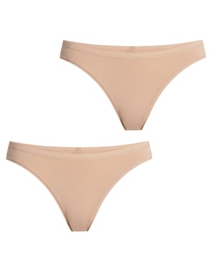 Pack of 2 Women's Micromodal Thongs Q105