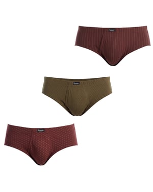 Pack of 3 Men's Essential Printed Briefs with Opening A0090