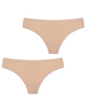 Pack med 2 Micromodal Bikiniunderkläder för kvinnor Q107