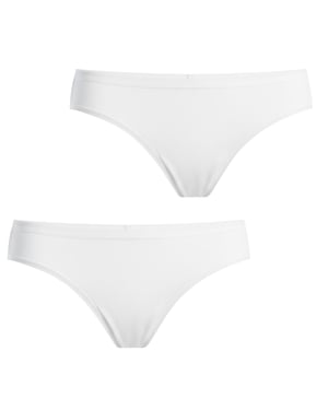 Förpackning med 2 mikromodal bikiniunderdelar för kvinnor Q107