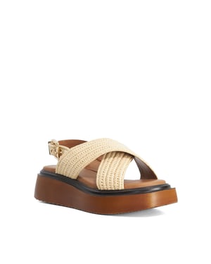 Dune Ladies Lovess - Wooden Sole Flatform Sandals