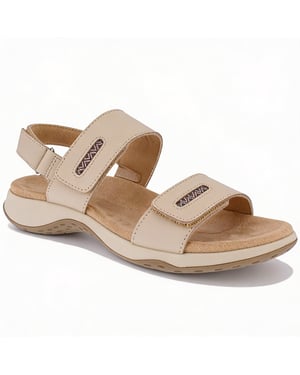 Free Spirit Grenada Womens Cross Strap Sandals Parchment