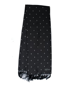Alexander McQueen, dotted skull tuxedo scarf