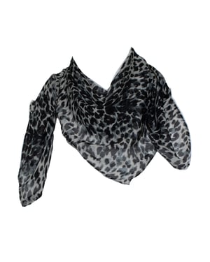 Saint Laurent, leopard printed square scarf