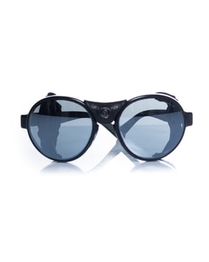 Moncler, round aviator with mirrored lenses