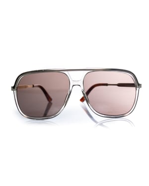 Gucci, transparante en gouden aviator