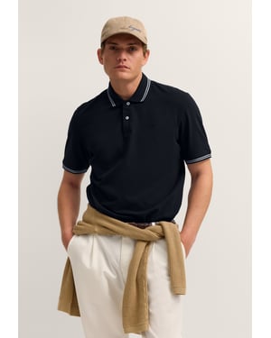 Bugatti Herren Polo Modern Fit van puur katoen