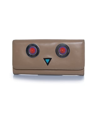 Fendi Hypnotize portemonnee van beige kalfsleer met dubbele vouw