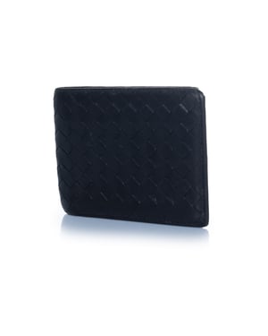 Bottega Veneta, intrecciato leather wallet in black