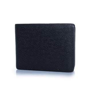 Louis Vuitton, black grained leather wallet with LV