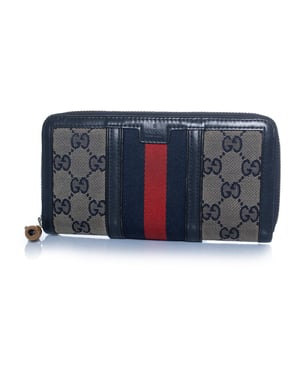 Gucci monogram portemonnee in blauw