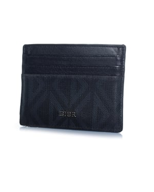 Dior kaarthouder van monogramcanvas en leer.