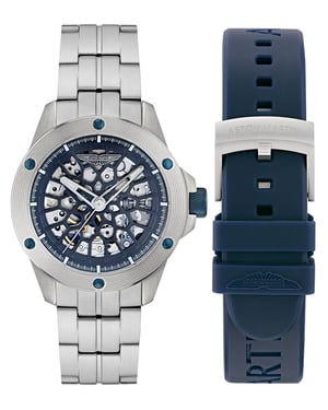 Aston Martin Thrill Rim Heren Zilveren Horloge MTRR1F504