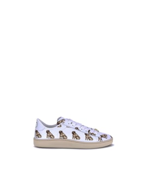 Valentino Garavani Witte Kalfslederen Bos Taurus Lage Sneakers
