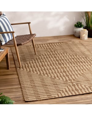 Yard Sandown Jute Indoor/Outdoor Rug, Natural