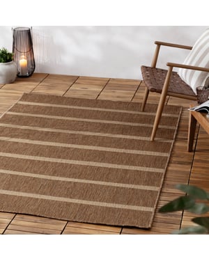 Yard Tala Stripe Jute Rug, Natural