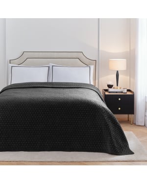 Paoletti Henley Bedspread, Black