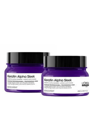 L'oréal Professionnel Keratin Alpha Sleek Hair Mask Anti Frizz & Smoothing, Nourishing Conditioner Hair Treatment 250ml