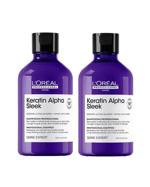 L'oréal Professionnel Keratin Alpha Sleek Shampoo- 2 Week* Anti-frizz & Smoothing, Sulphate Free 300ml