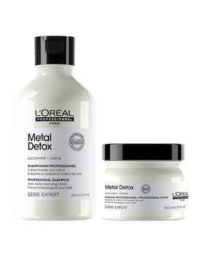 L'oréal Professionnel Metal Detox Clarifying Shampoo 300ml & Hair Mask 150ml Duo