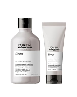 L'oréal Professionnel Serie Expert Silver Shampoo 300ml And Conditioner 200ml Duo
