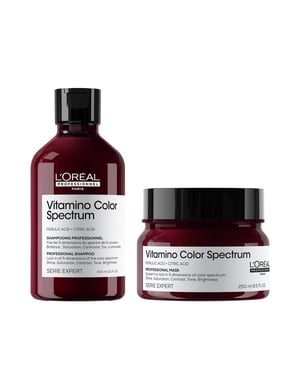 L'oréal Professionnel Vitamino Color Spectrum Shampoo 300ml And Rinse Off Hair Mask 250ml Duo