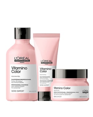 L'oréal Professionnel Serie Expert Vitamino Color Shampoo 300ml, Conditioner 200ml And Mask 250ml Pack