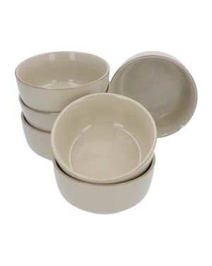 Secret de Gourmet Kommetjes keramiek terre set van 6 stuks 15 cm -