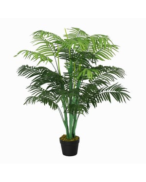 4goodz Kunstpalm 125cm groot kunstplant met 18 palmbladeren in pot