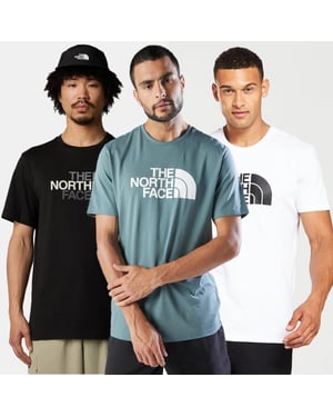 3 Pack The North Face Mens SS Easy T Shirt in Black/White/Storm Blue